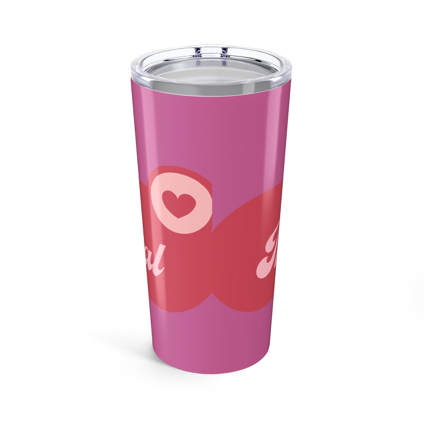 Empowering Future Tumbler, 20oz Travel Mug, Affirmation Drinkware, Inspirational Gift, Pink Love Cup